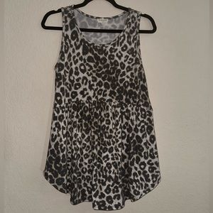 Sweet Lovely by Jen Leopard fit & flare top Size M